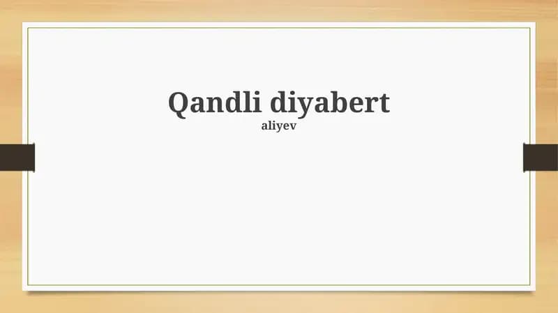 Qandli diyabert