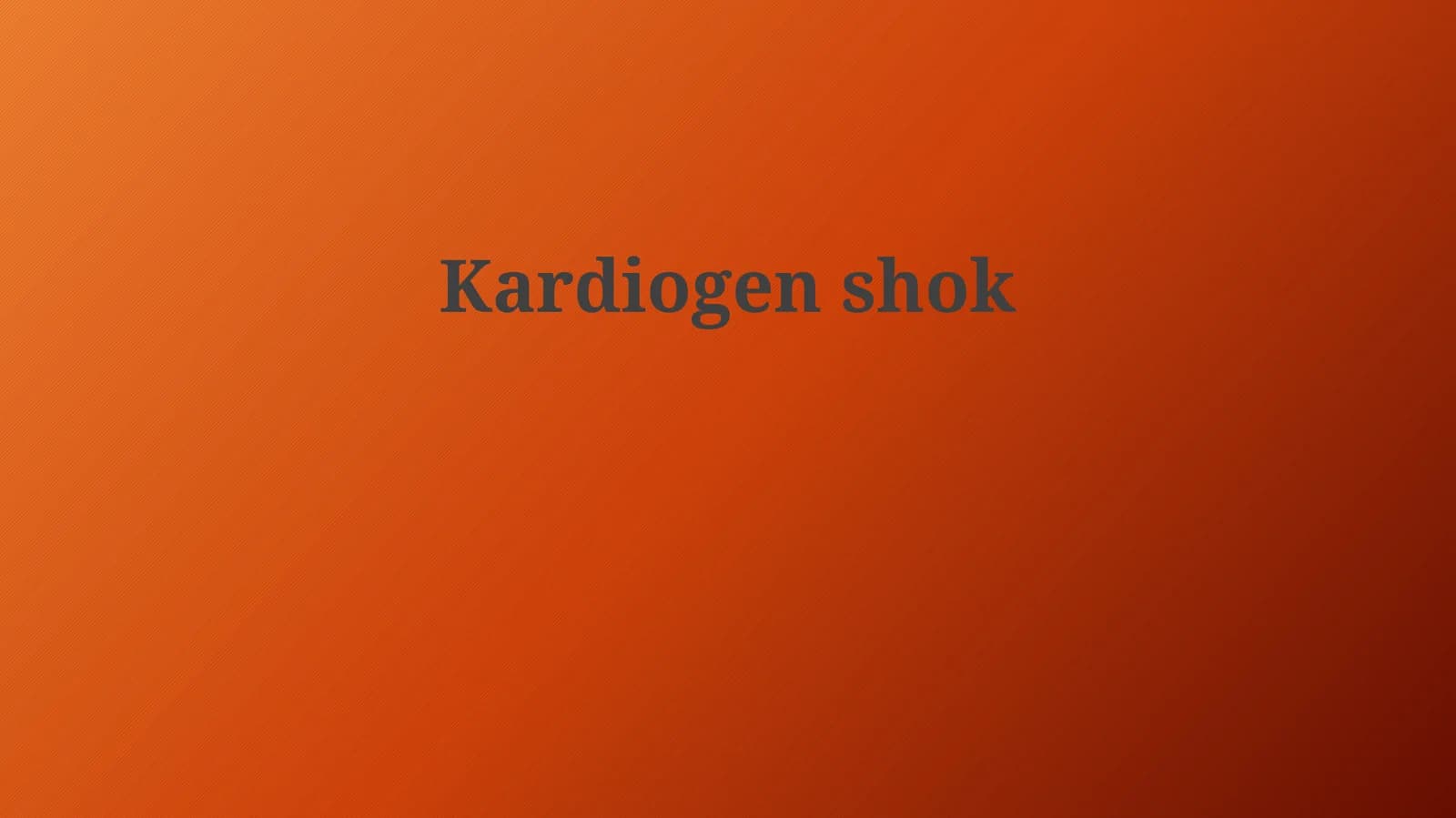 Kardiogenshok