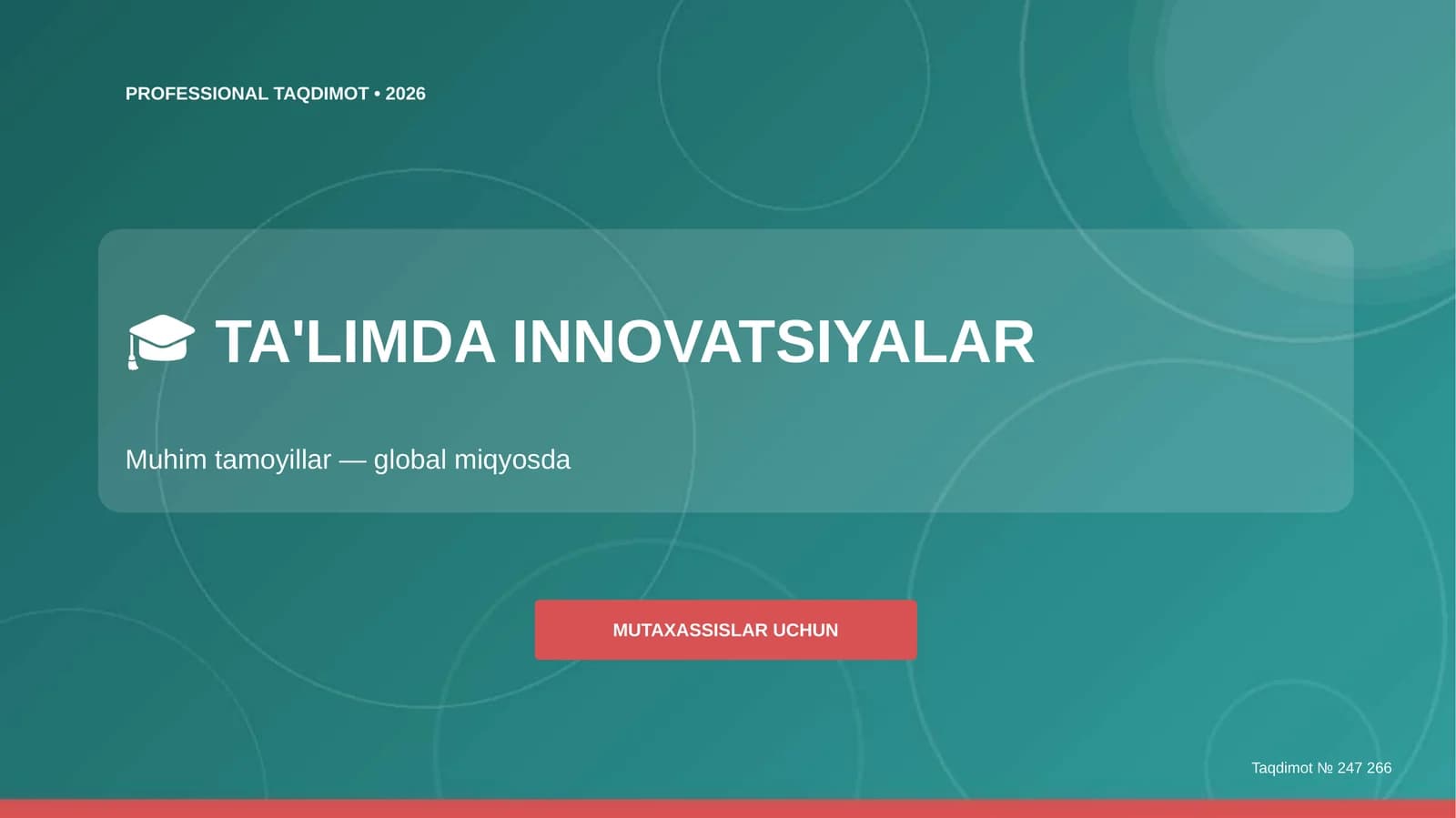 TA'LIMDA INNOVATSIYALAR