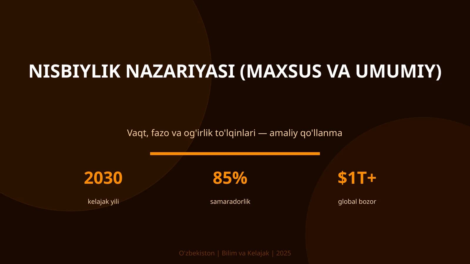 Nisbiylik nazariyasi (maxsus va umumiy)
