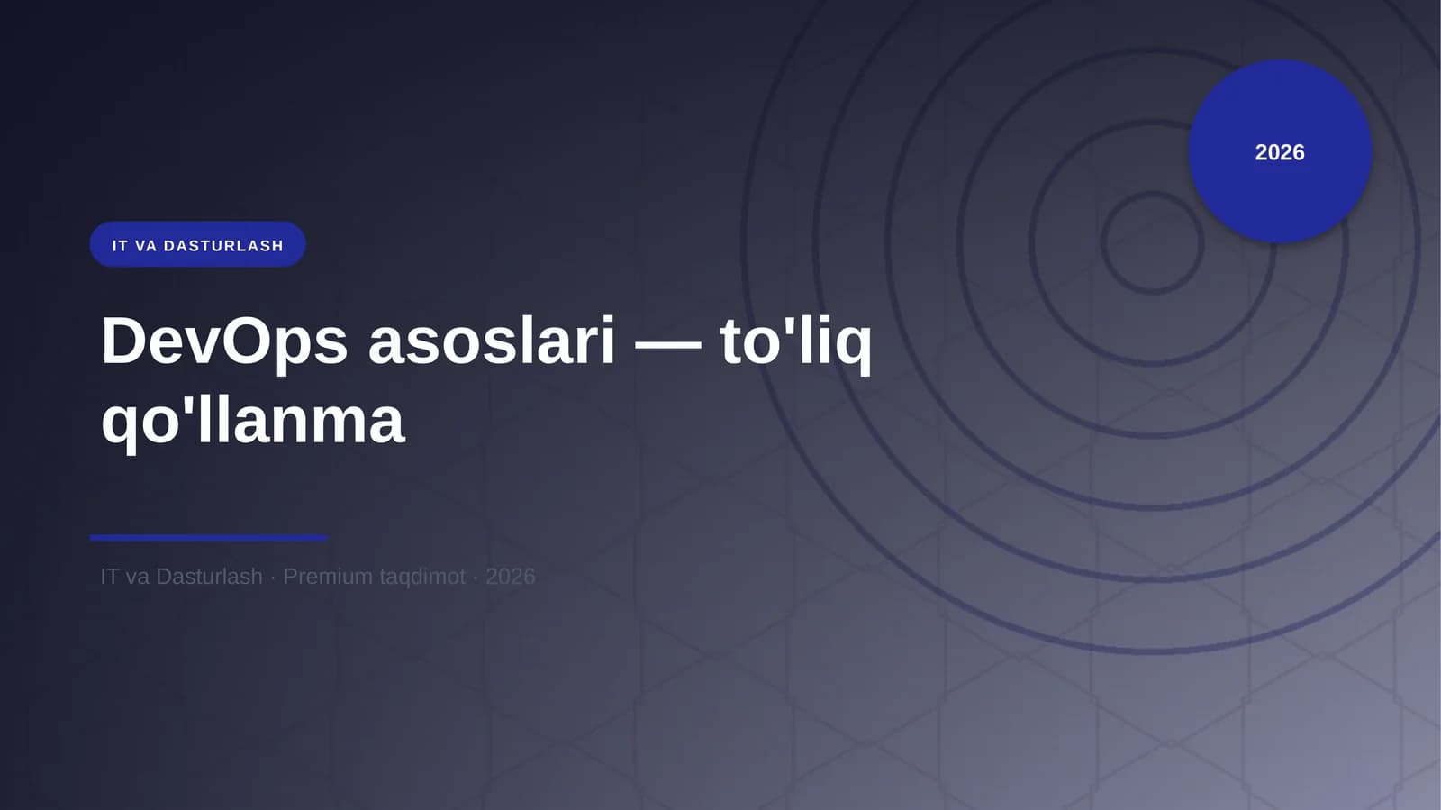 DevOps asoslari — to'liq qo'llanma