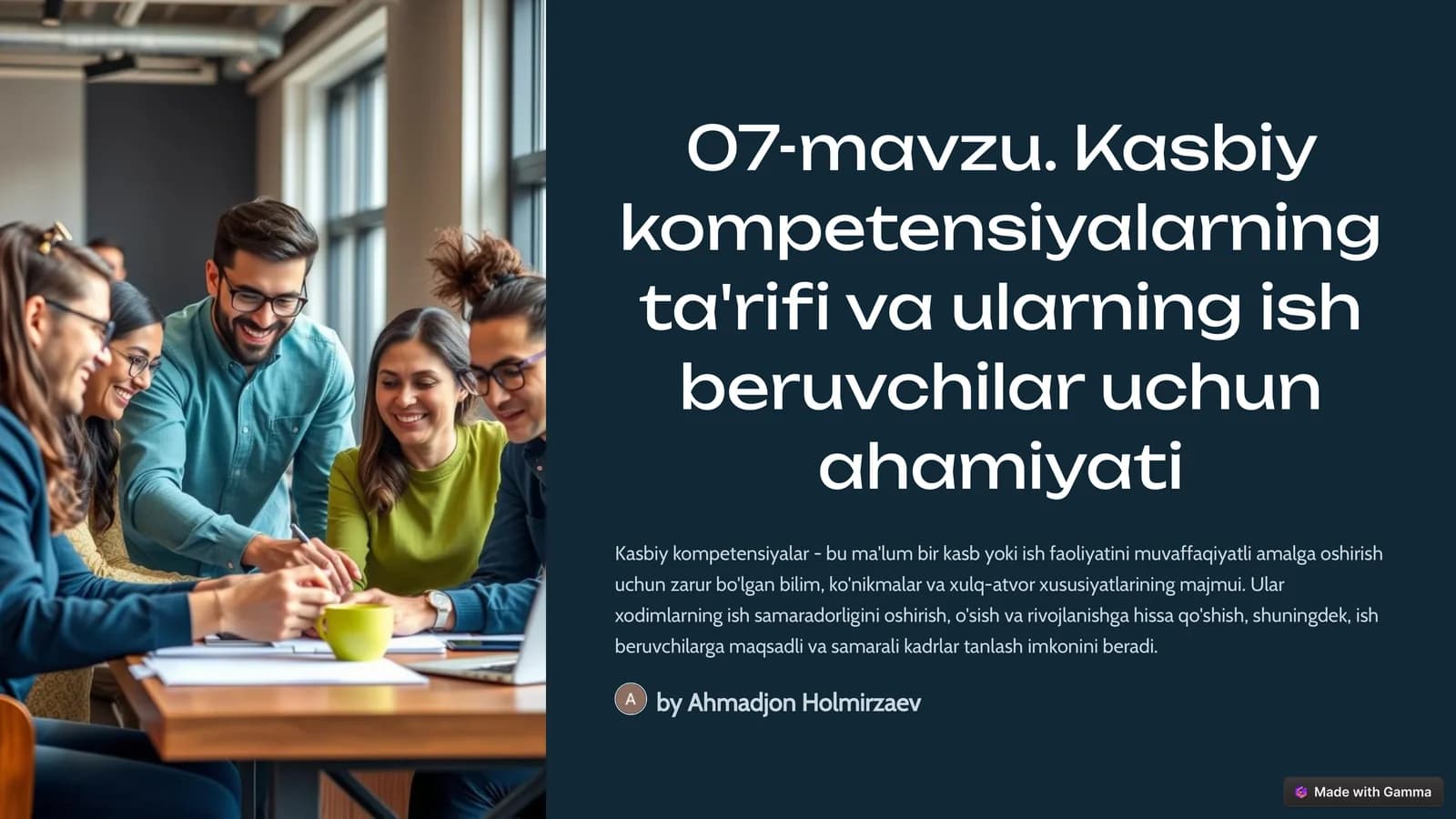 Kasbiy kompetensiyalar