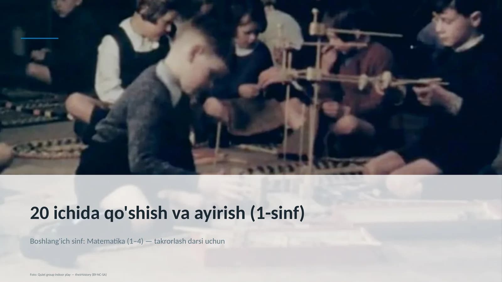 20 ichida qo'shish va ayirish (1-sinf)