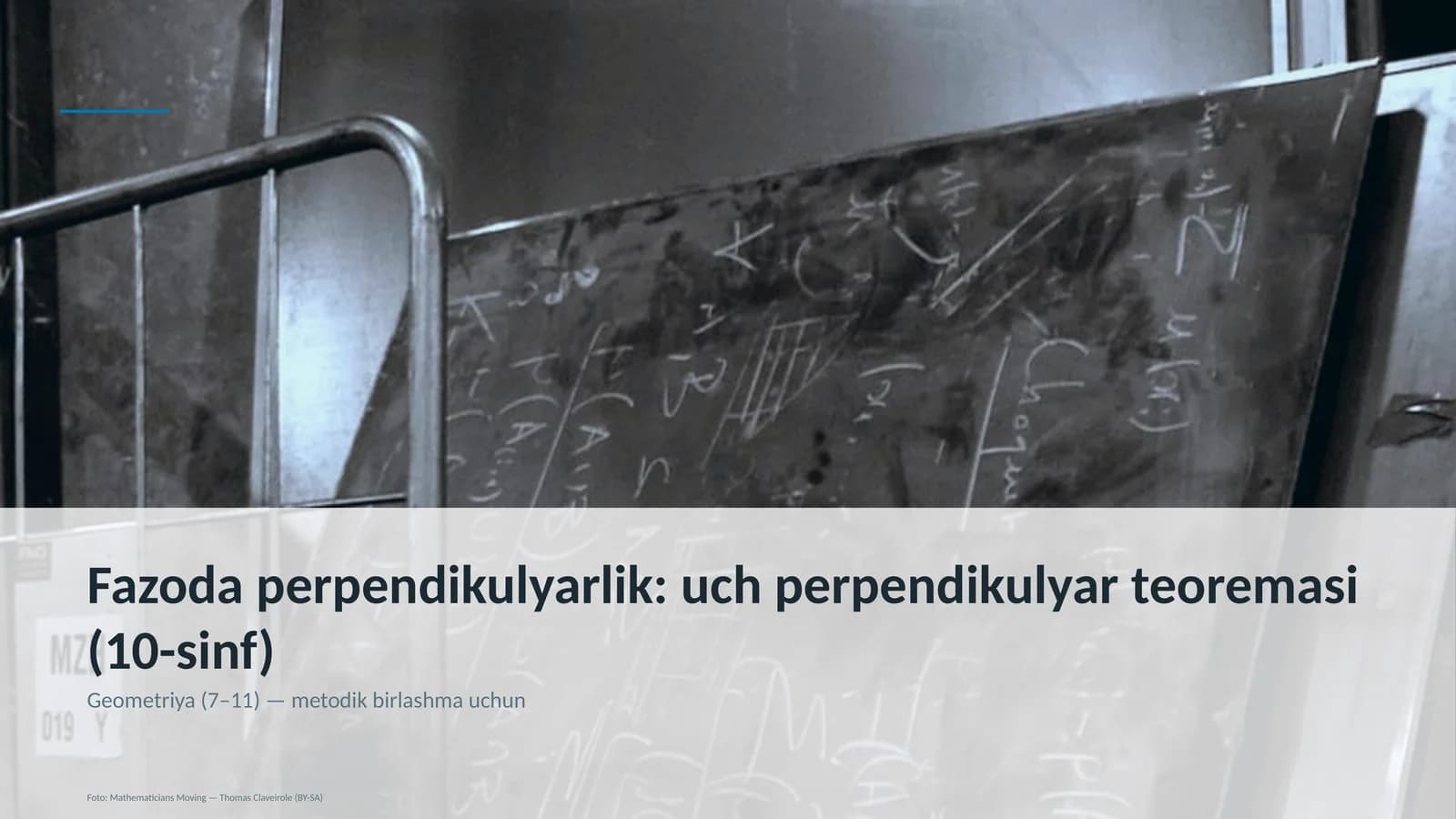 Perpendikulyarlik: uch perpendikulyar teoremasi (10-sinf)
