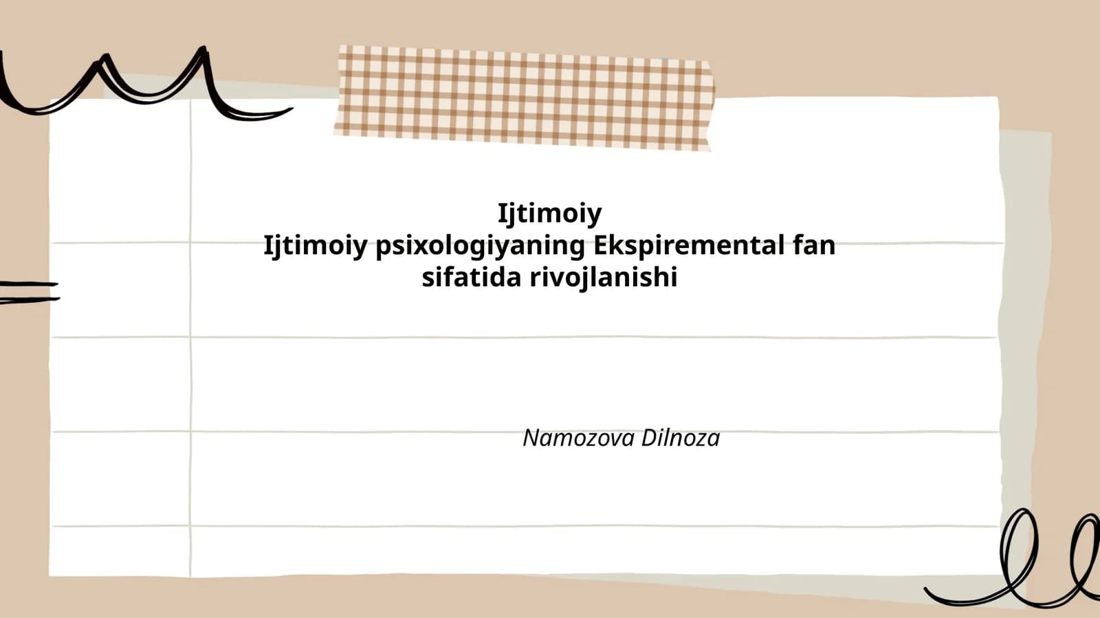 Ijtimoiy psixologiyaning tarixi