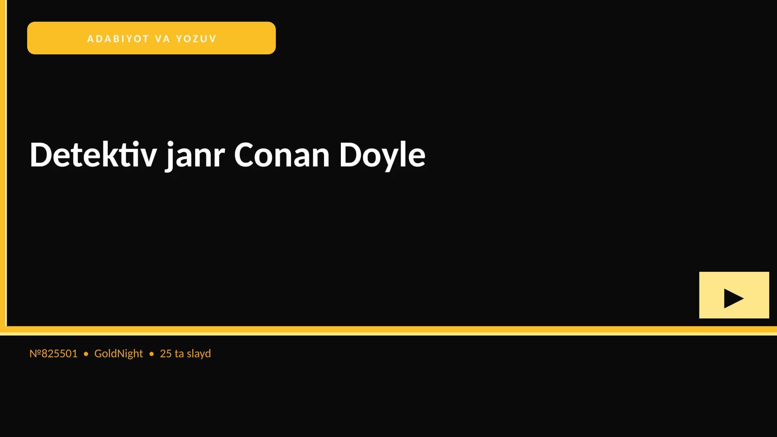 Detektiv janr Conan Doyle