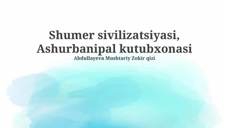 Ashurbanipal kutubxonasi