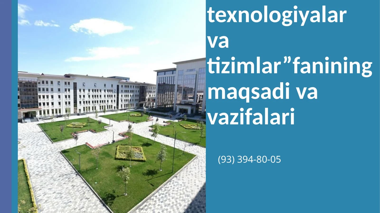 Iqtisodiyotda axborot-kommunikatsion texnologiyalar va tizimlar