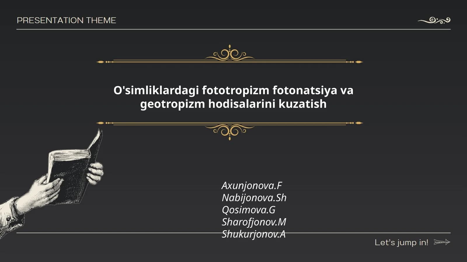 O'simliklardagi fototropizm fotonatsiya va geotropizm hodisalarini kuzatish