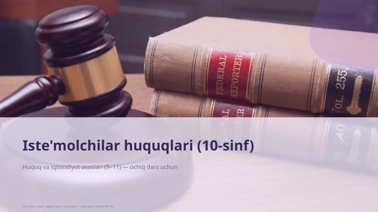 Iste'molchilar huquqlari (10-sinf)