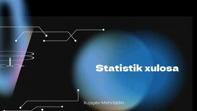 Statistik xulosa