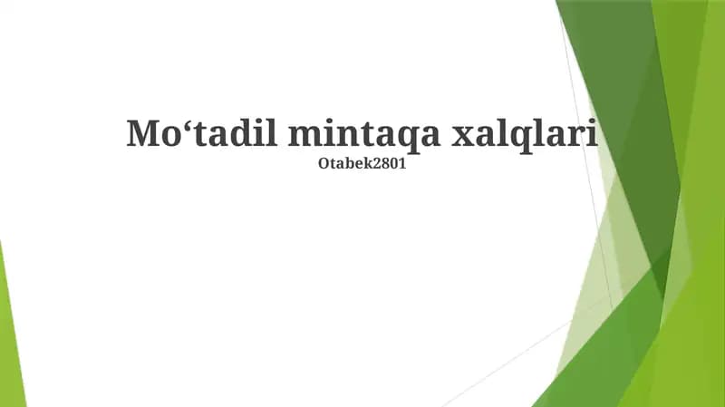 Moʻtadil mintaqa xalqlari