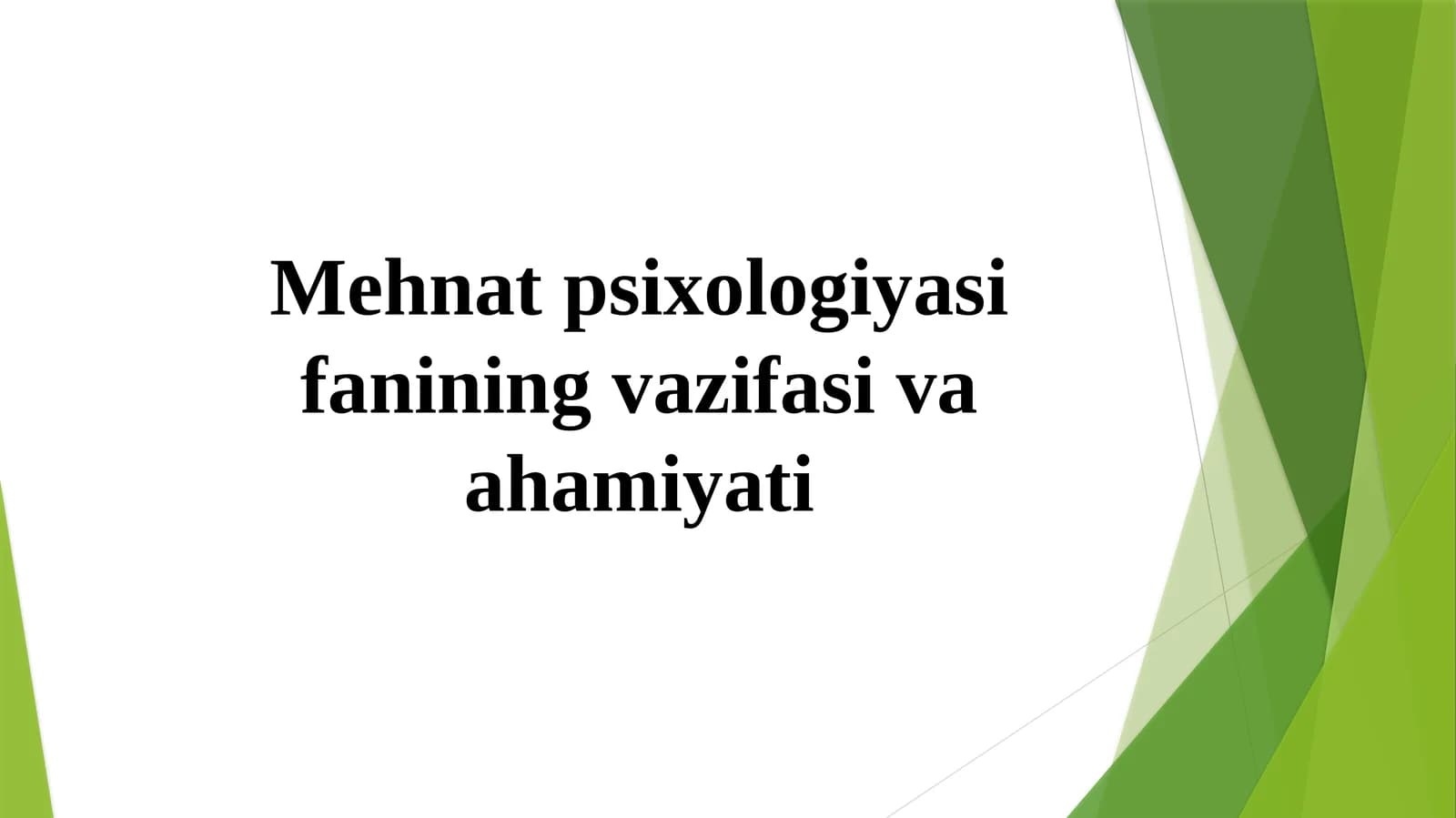 Mehnat psixologiyasi fani