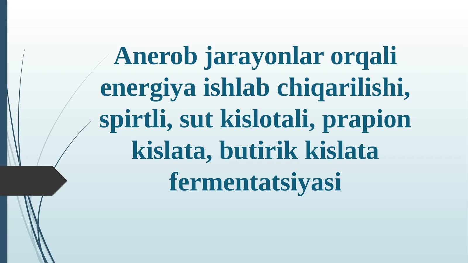Anerobjarayonlar orqali energiya ishlab chiqarilishi
