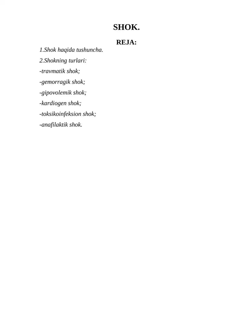 Travmatik shok