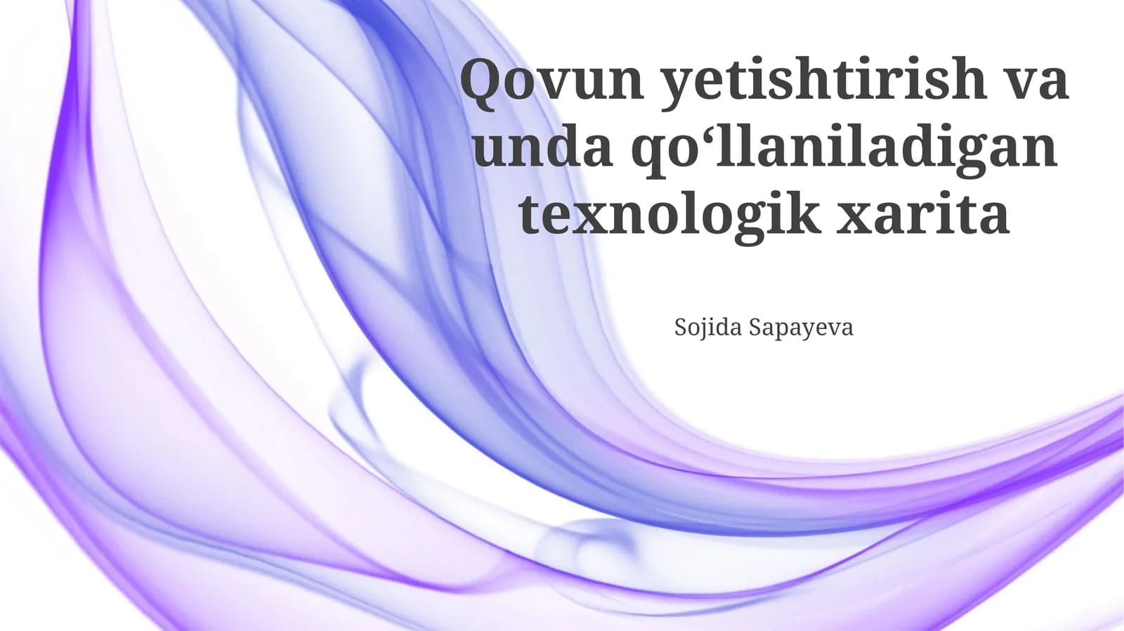 Melon sanoatining kelajak yo'l xaritasi
