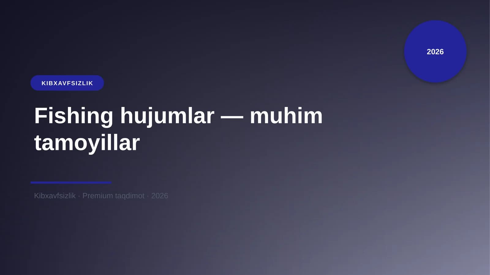 Fishing hujumlar — muhim tamoyillar