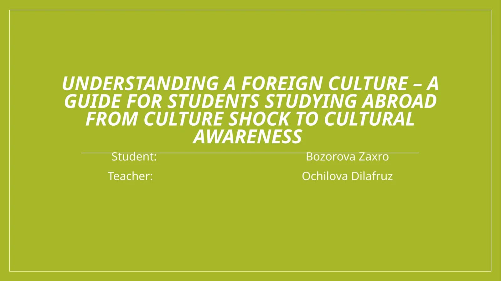 Understanding a foreign culture – a guide for students studying abroad