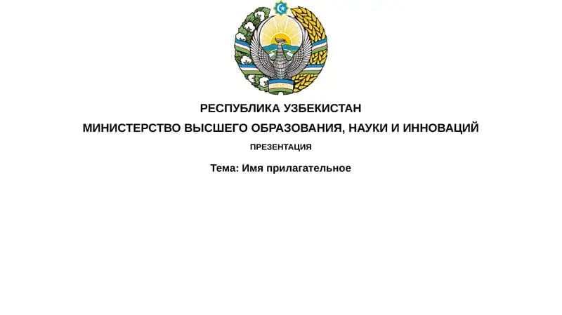 Презентация Тема:Имяприлагательное