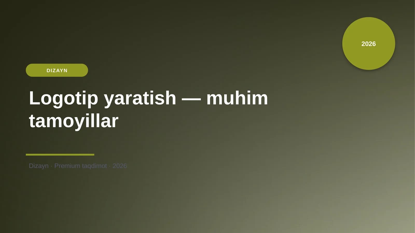 Logotip yaratish — muhim tamoyillar
