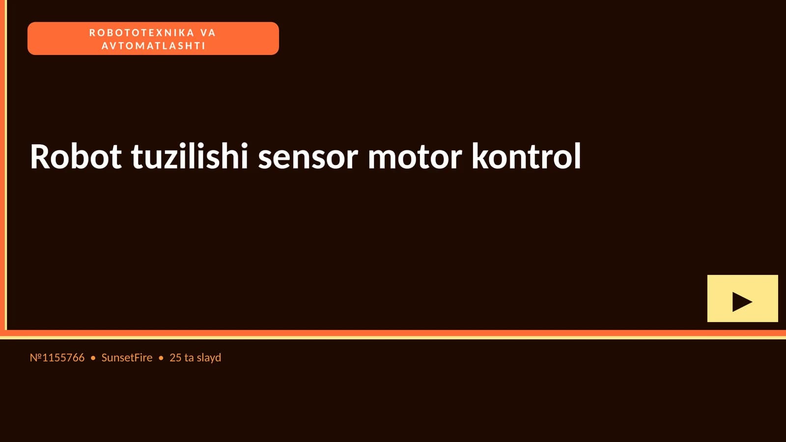 ROBOTOTEXNIKA VA AVTOMATLASHTI