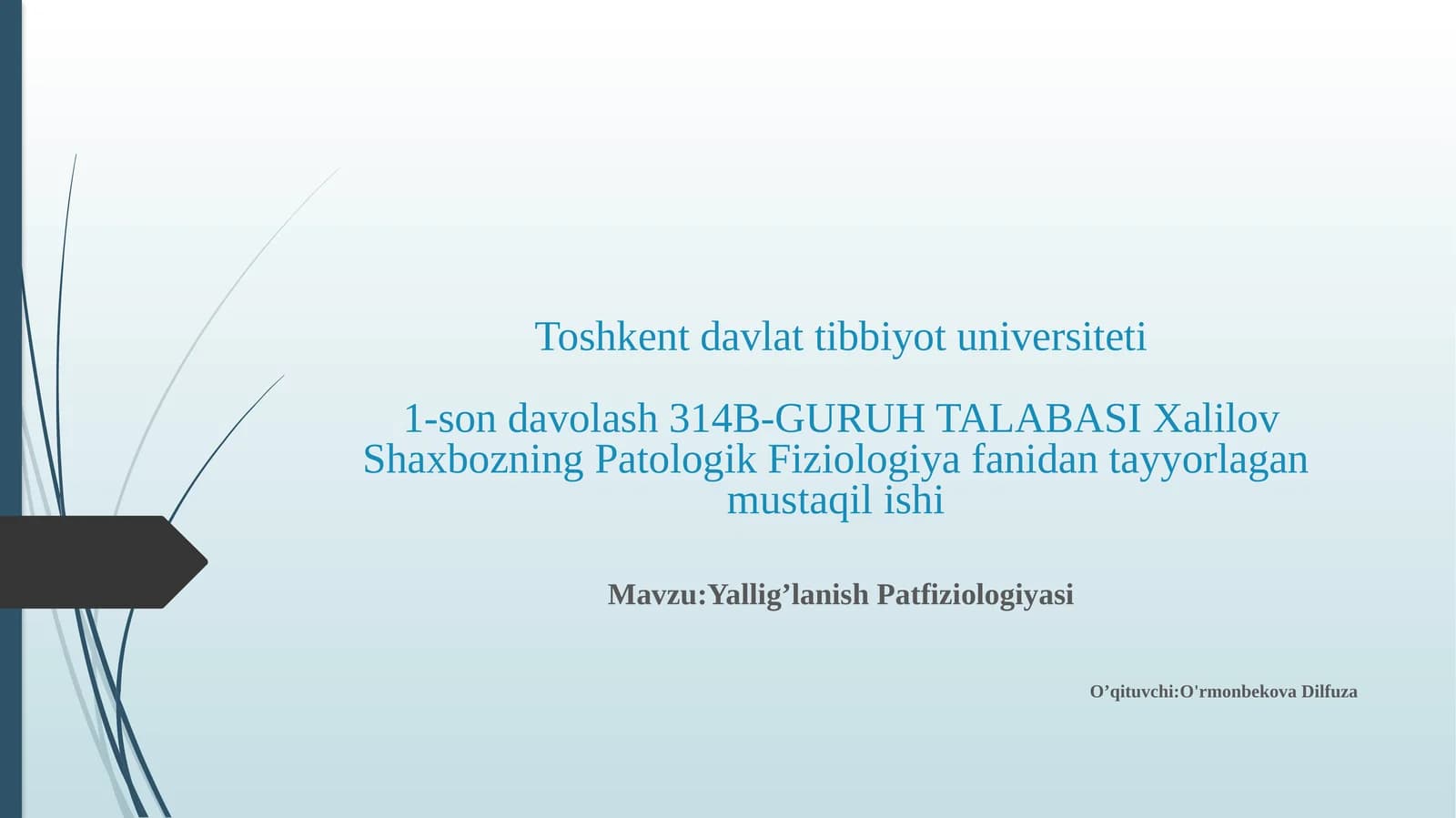 Yallig’lanishPatfiziologiyasi
