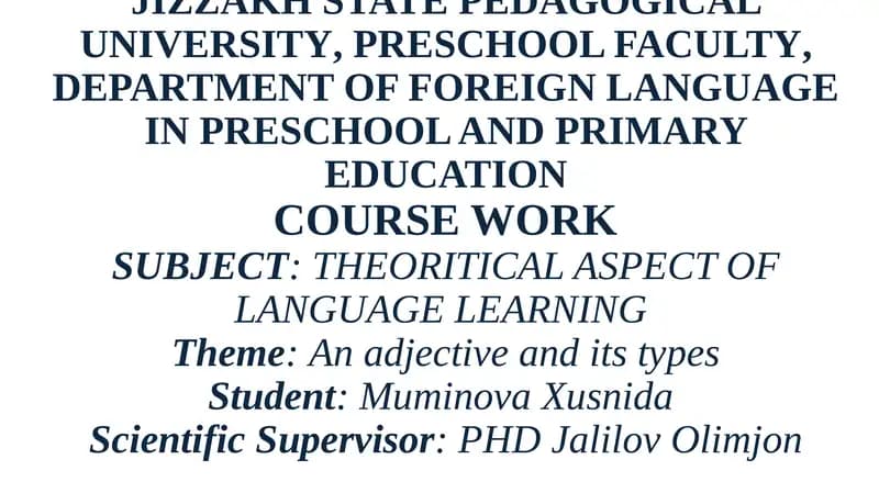 Theoritical Aspect of Language Learning
