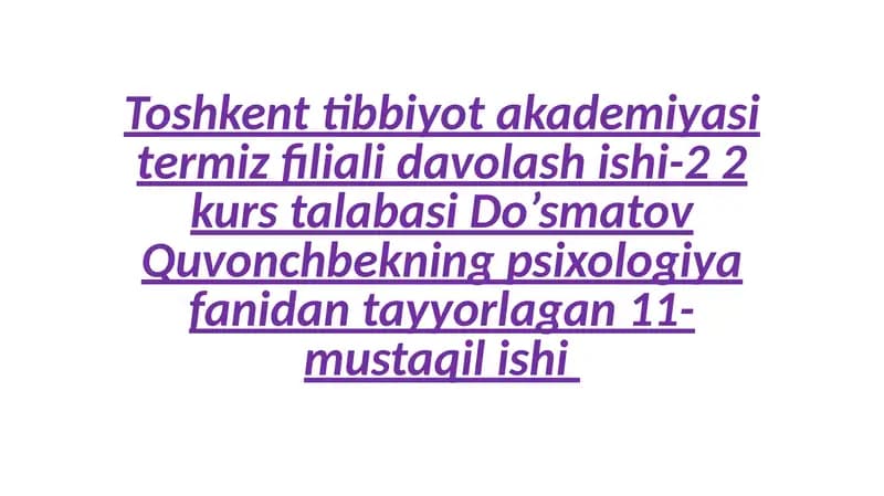 Psixodiagnostika