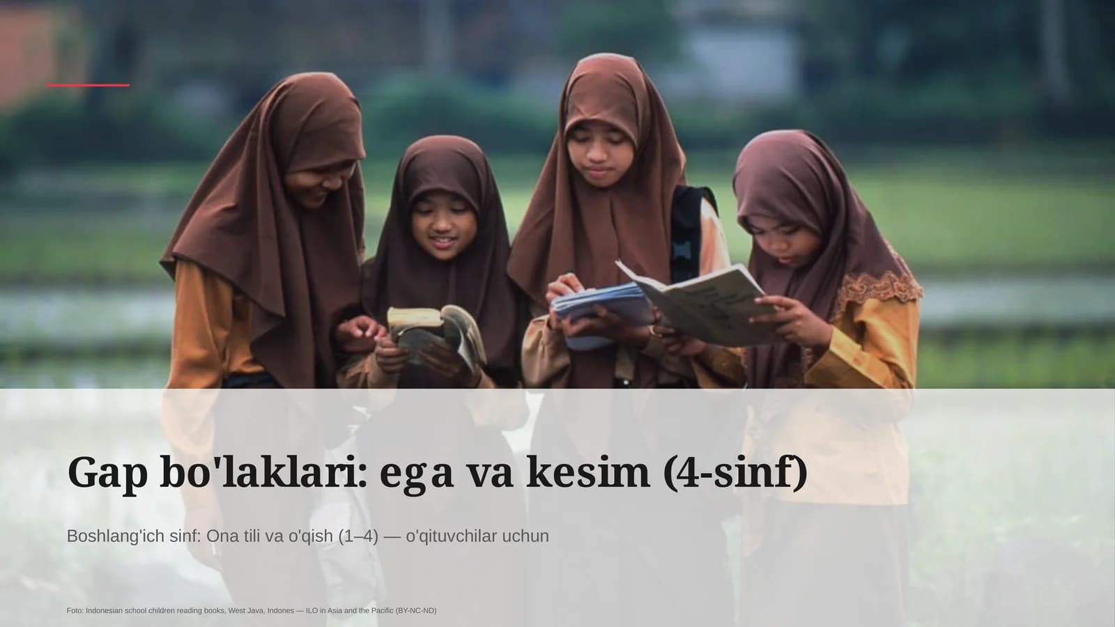 Gap bo'laklari: ega va kesim (4-sinf)