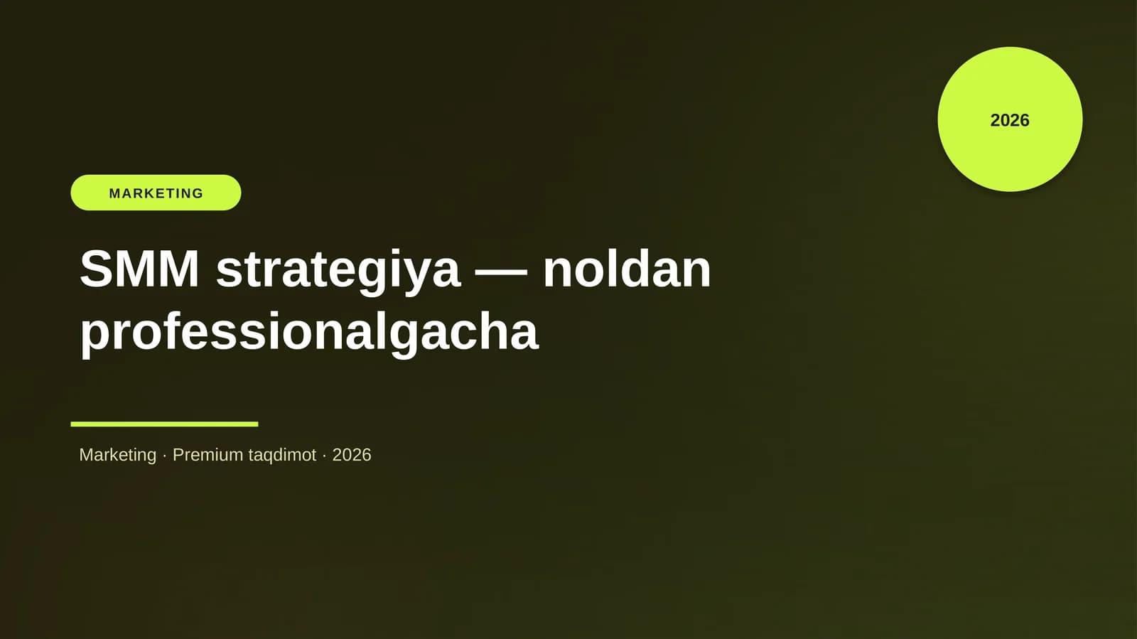 SMM strategiya — noldan professionalgacha