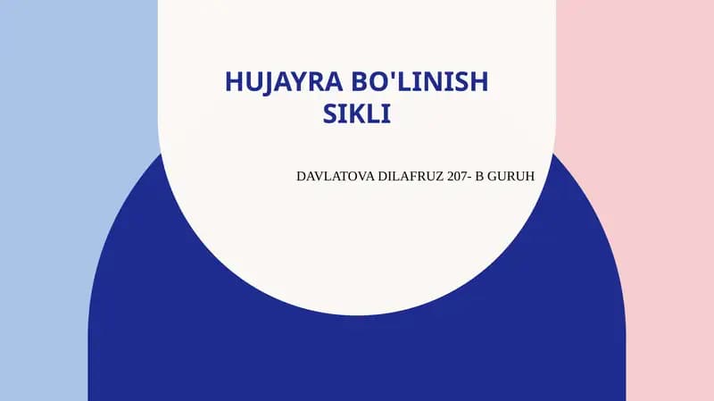 Hujayrabo'linishsikli