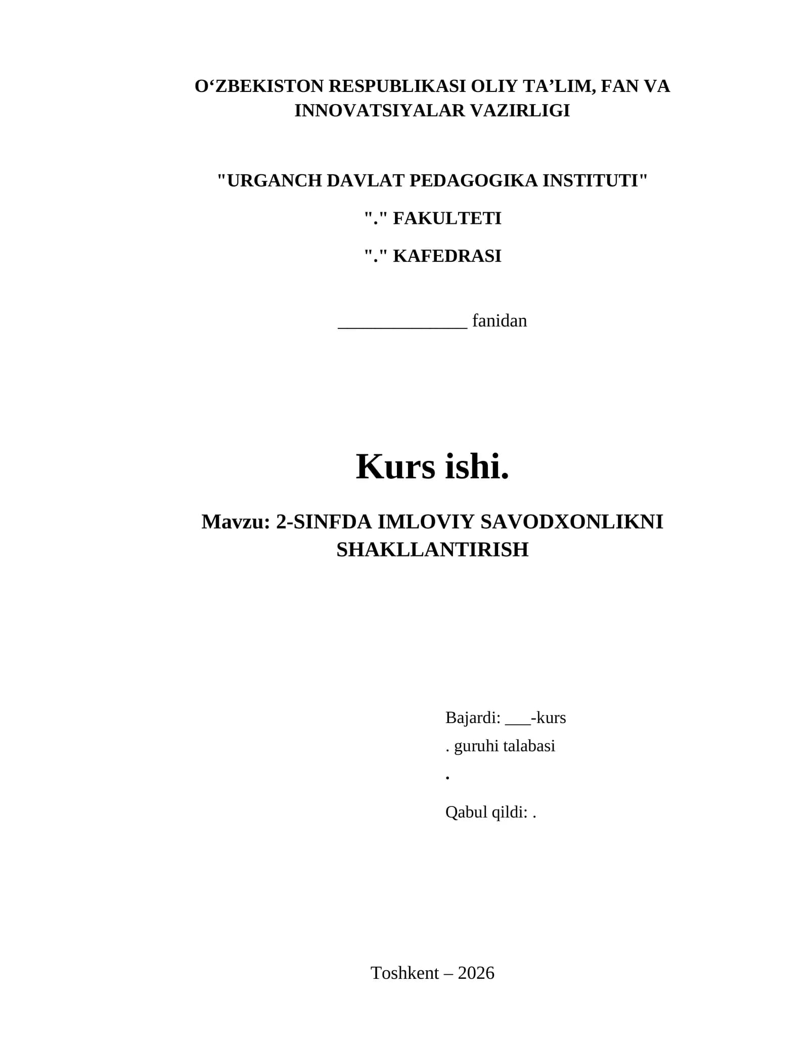 2-SINFDA IMLOVIY SAVODXONLIKNI SHAKLLANTIRISH