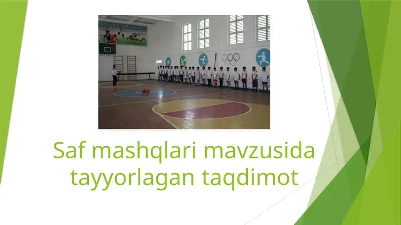 Saf mashqlari