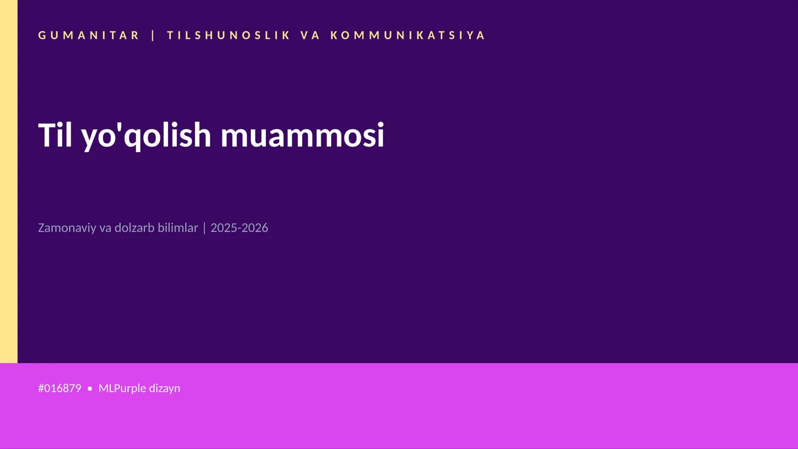 Til yo'qolish muammosi