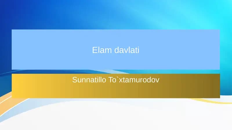 Elam davlati