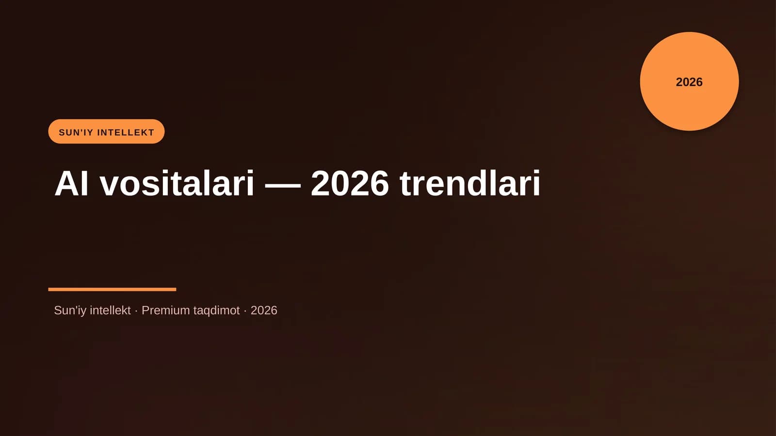 AI vositalari — 2026 trendlari