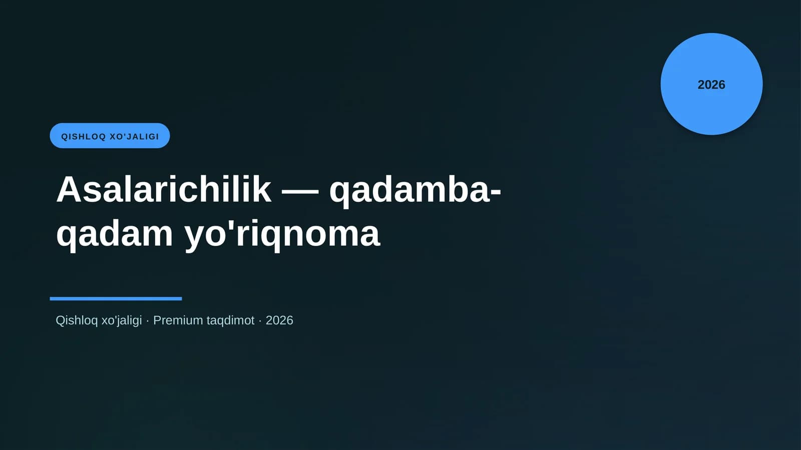 Asalarichilik - qadamba-qadam yo'riqnoma