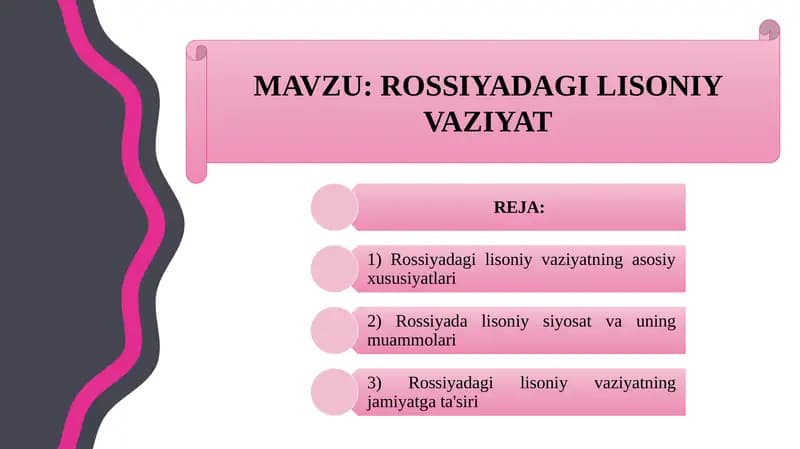 ROSSIYADAGI LISONIY VAZIYAT