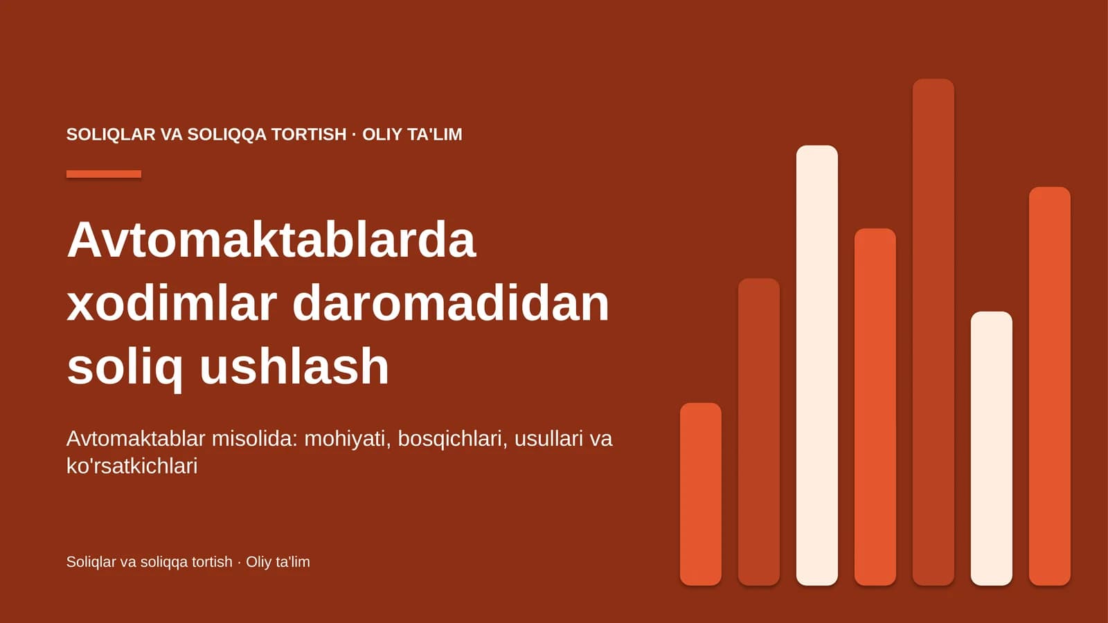 Xodimlar daromadidan soliq ushlash: mohiyati