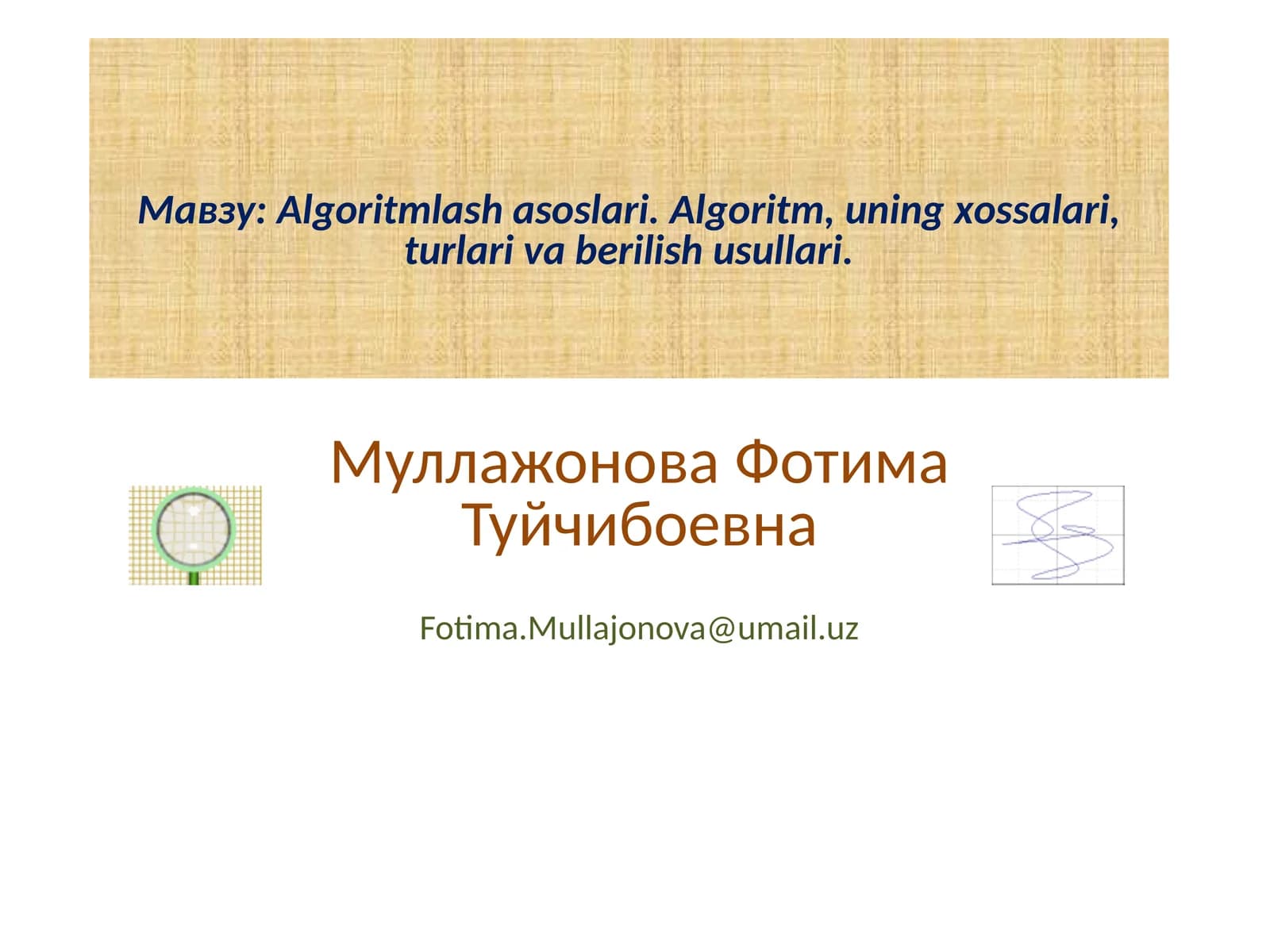 Algоritmlashasоslari