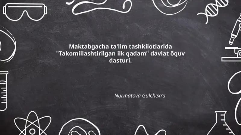 Takomillashtirilgan ilk qadam