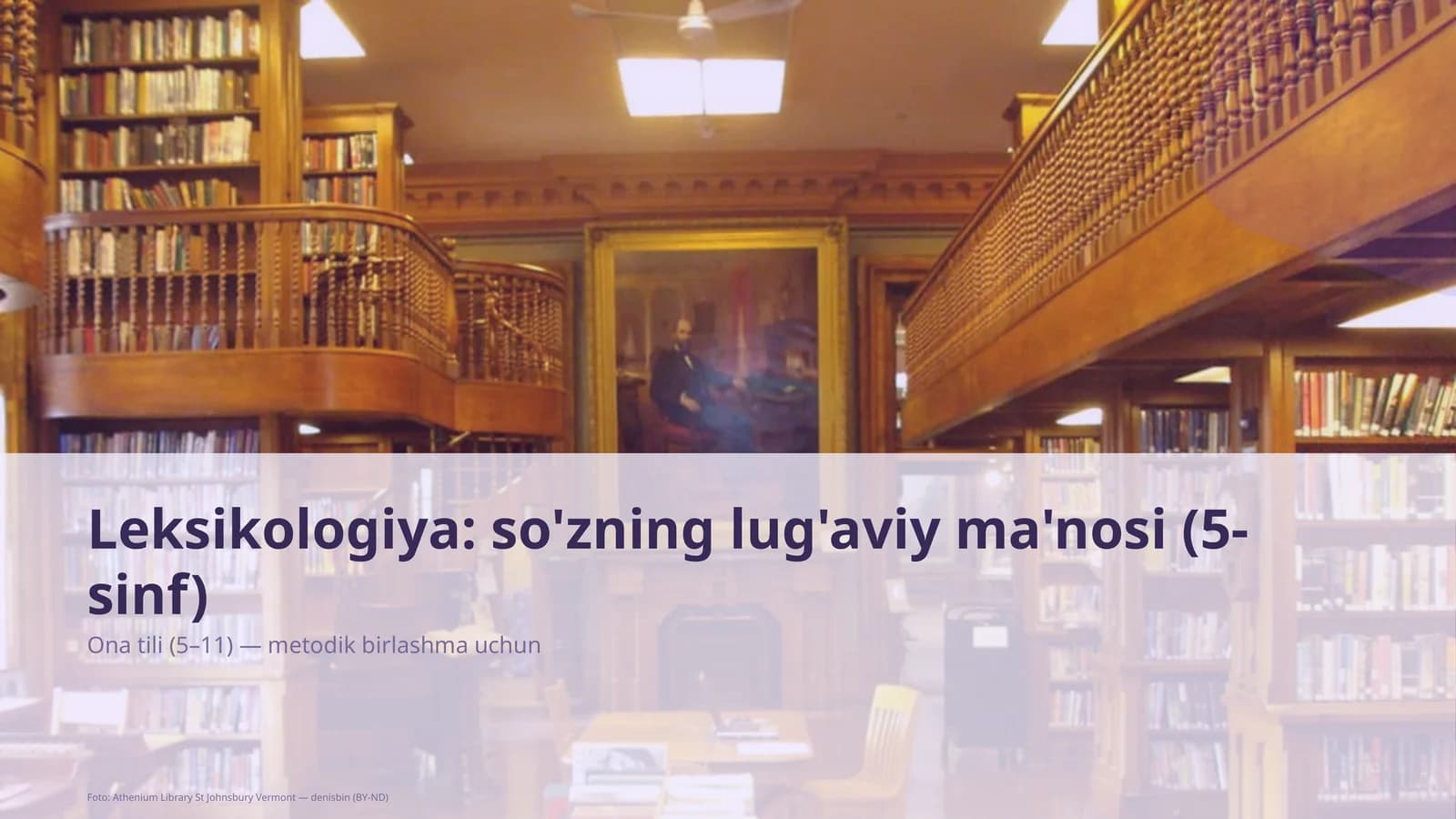 Leksikologiya: so'zning lug'aviy ma'nosi (5-sinf)