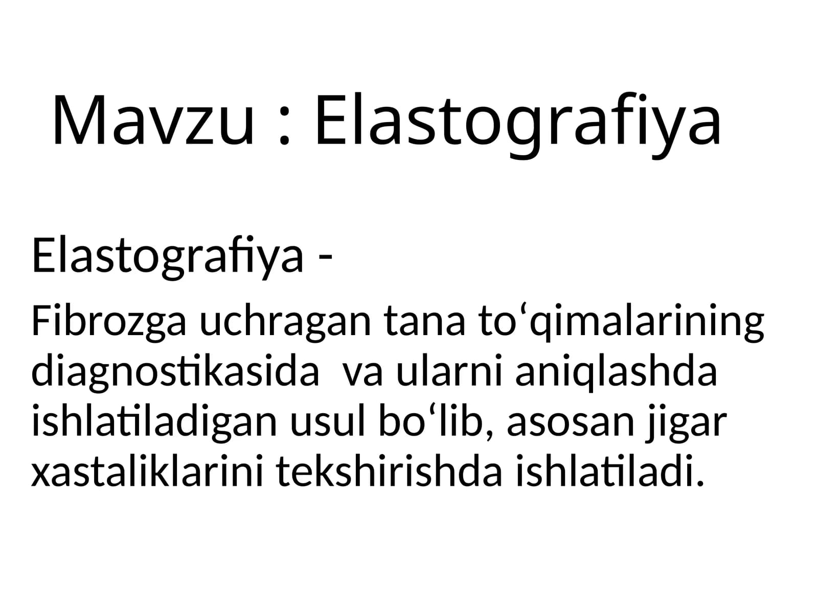 Elastografiya