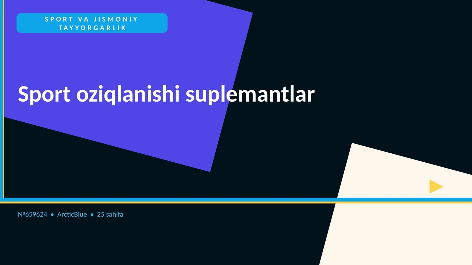 Sport oziqlanishi suplemantlar