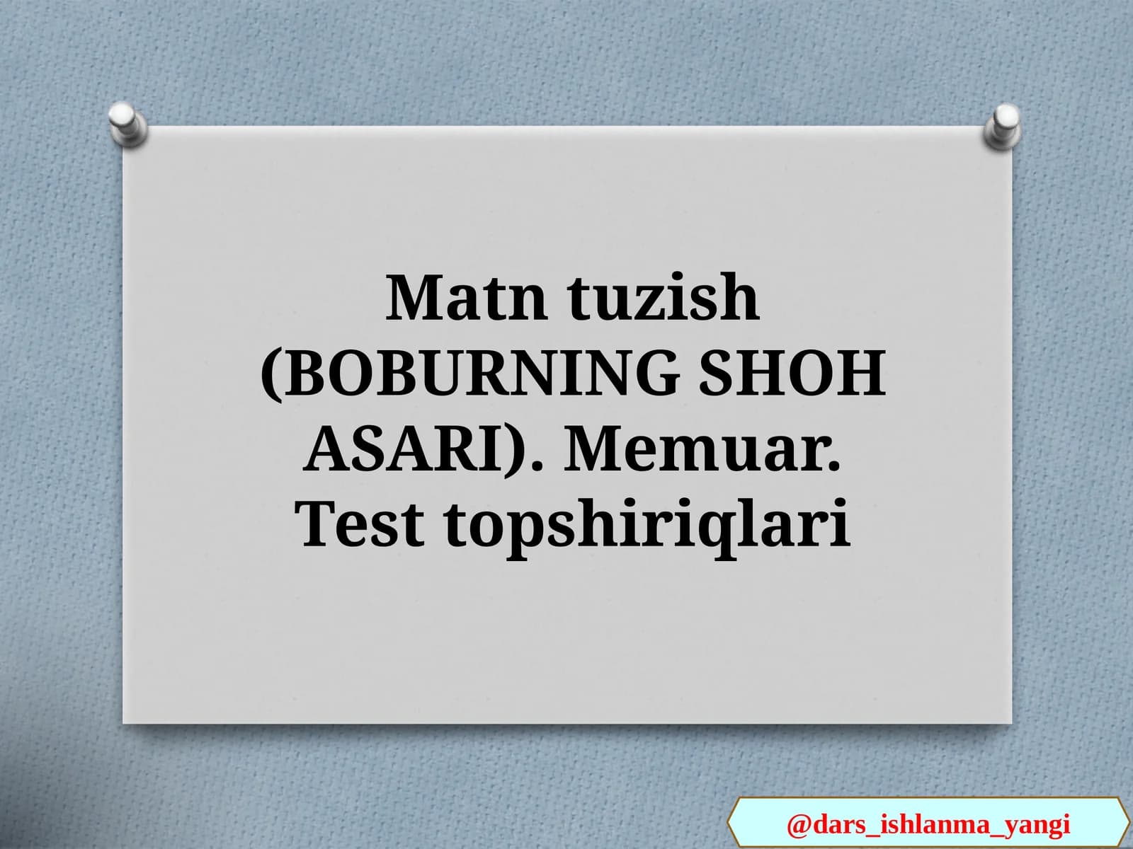 BOBURNING SHOH ASARI