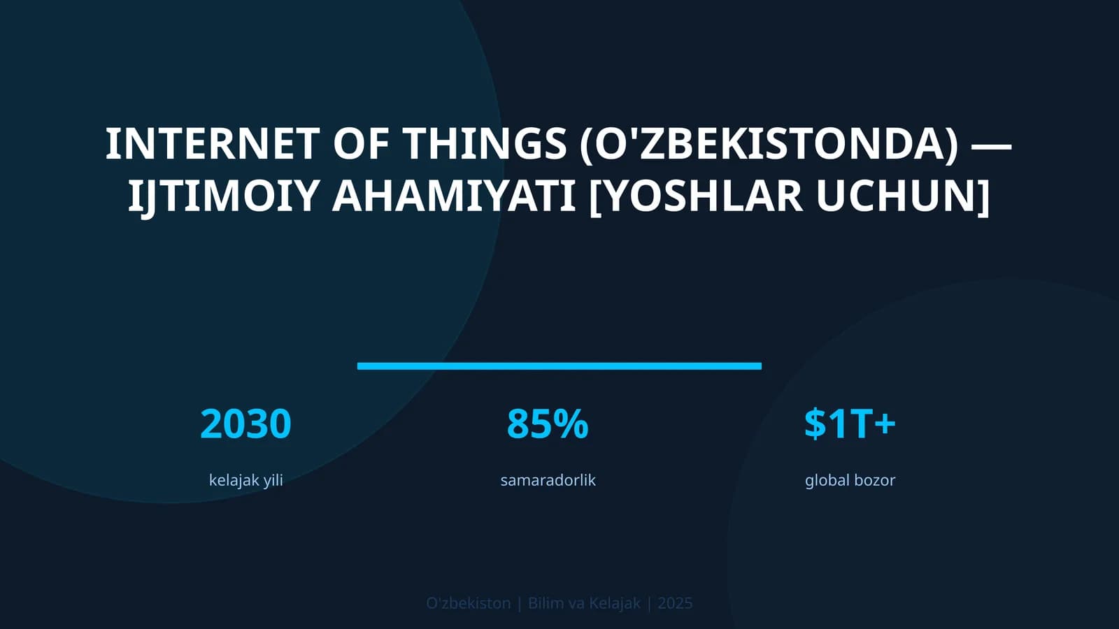 Internet of Things (O'zbekistonda) — ijtimoiy ahamiyati [yoshlar uchun]
