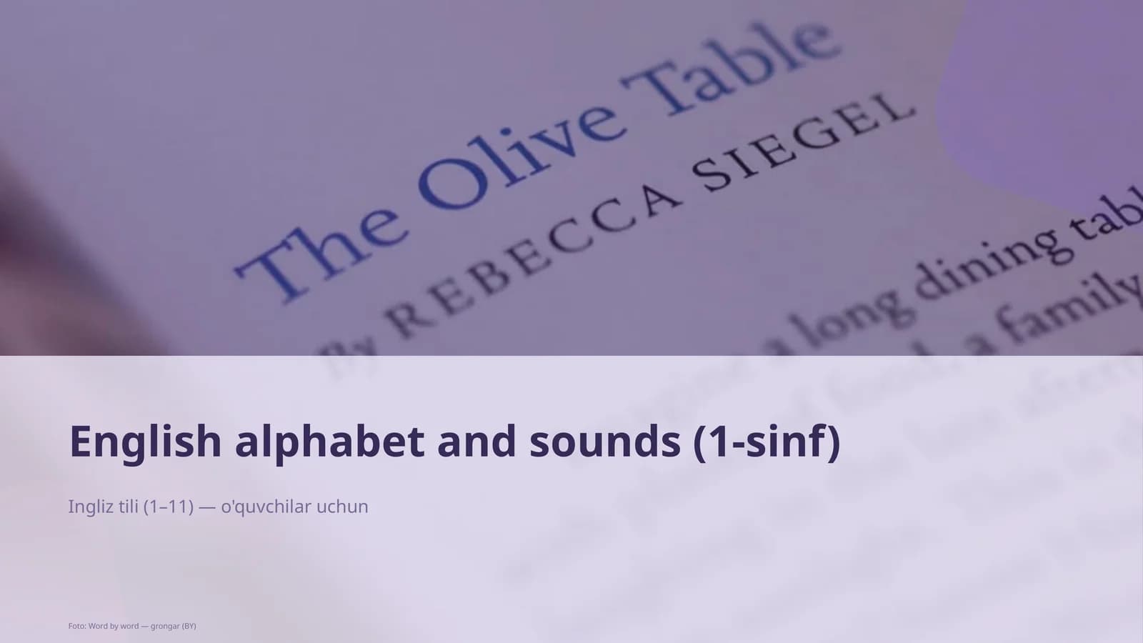 Ingliz tili (1-sinf)