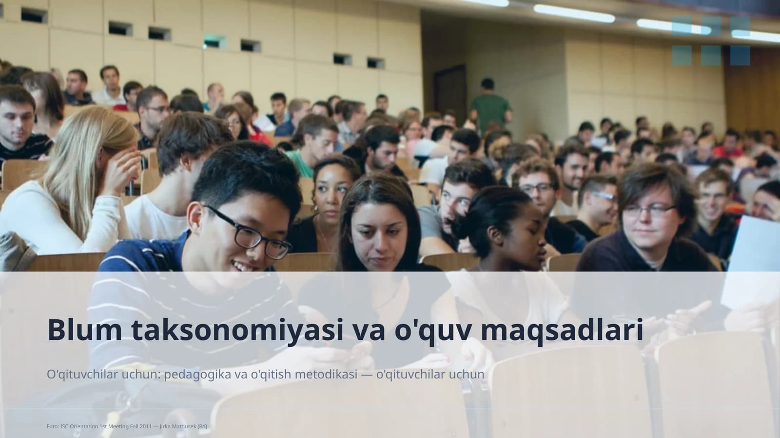 Blum taksonomiyasi va o'quv maqsadlari