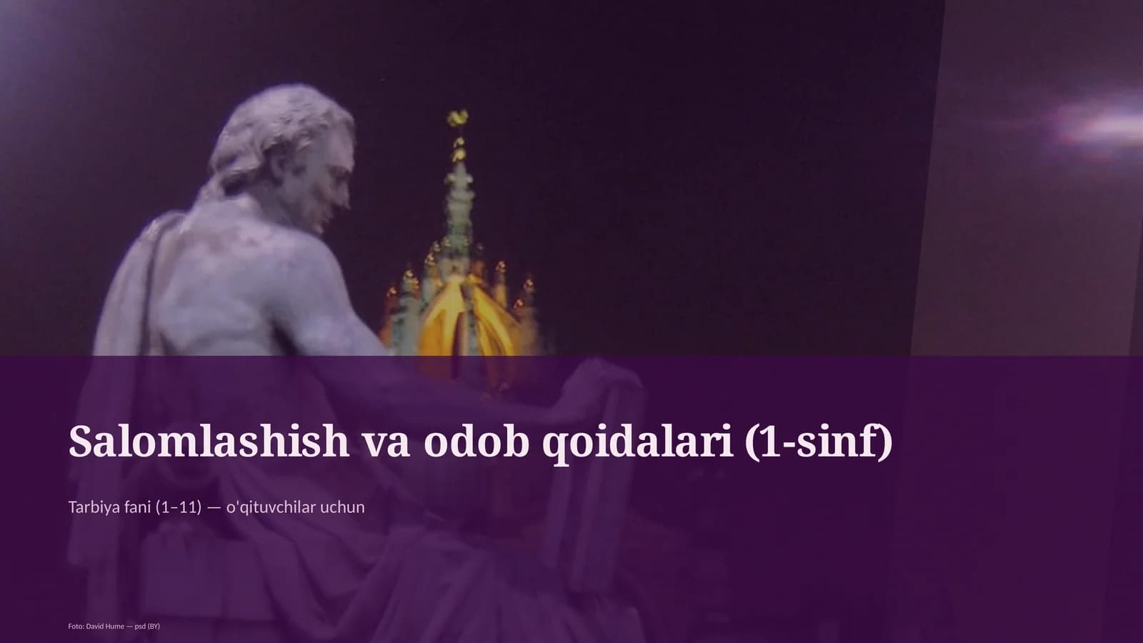 Salomlashish va odob qoidalari (1-sinf)