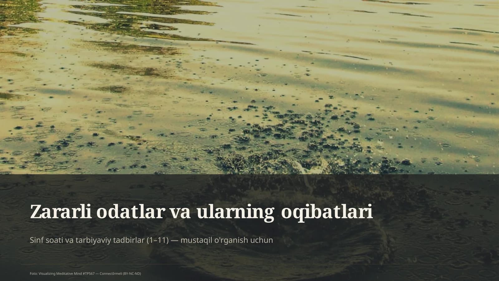 Zararli odatlar va ularning oqibatlari